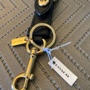 NWT COACH Calf Leather Trigger Snap Valet Bag Charm